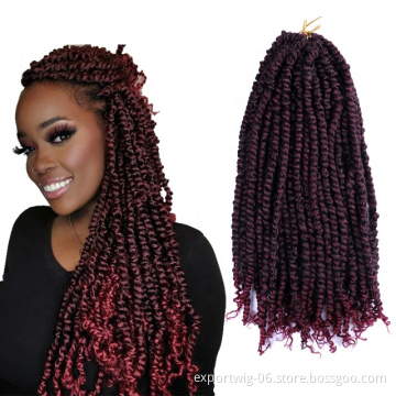 Wholesale Pre-Twisted Passion Twist Crochet Hair Synthetic Crochet  Hair Extensions Curly Wave Passion Twist Crochet Hair